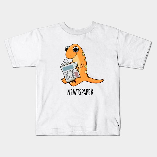 Newtspaper Animal Pun Kids T-Shirt by punnybone